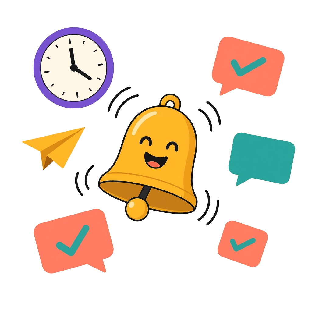 Cartoon illustration for Customer Follow-Up Automation