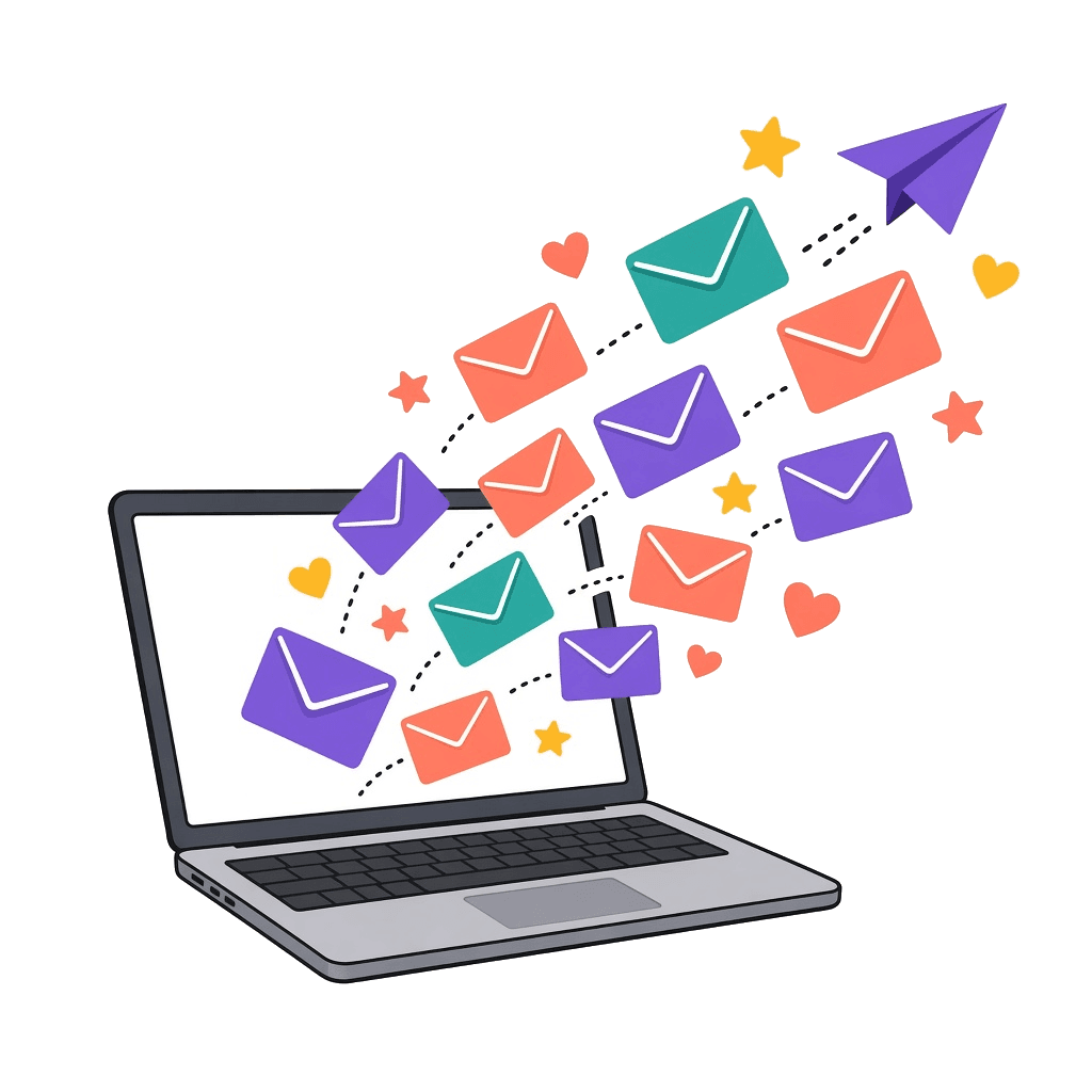 Cartoon illustration for Email Automation